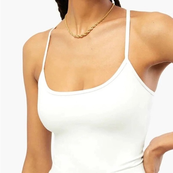 WeWoreWhat Tops - WeWoreWhat Sport Cami Adjustable Crisscross Straps Optic White S Small NWT